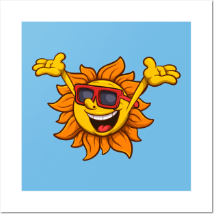 Happy Sun Character Posters and Art